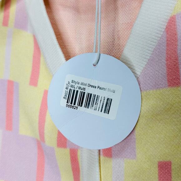 Princess Polly Shyla Sweater Button Down Mini Dress Pastel Size Medium NWT - Picture 8 of 9